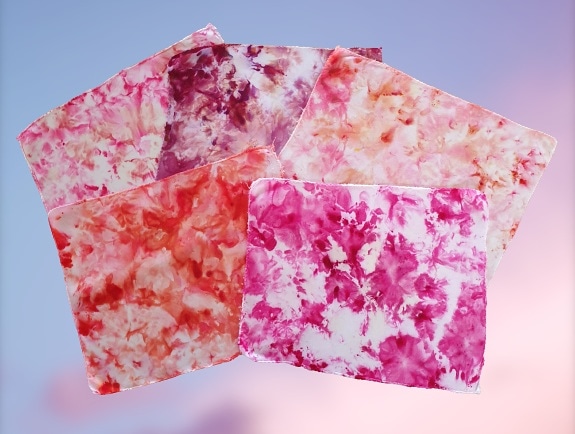 Ice Dyed Fabric Swatches